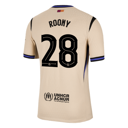 Męska Koszulka Wyjazdowa Barcelona ROONY #28 Wersja Piłkarska 2025/26 - UCL - Slim Fit