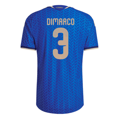 Męska Koszulka Domowa Italy DIMARCO #3 Wersja Piłkarska World Cup 2026 - Slim Fit