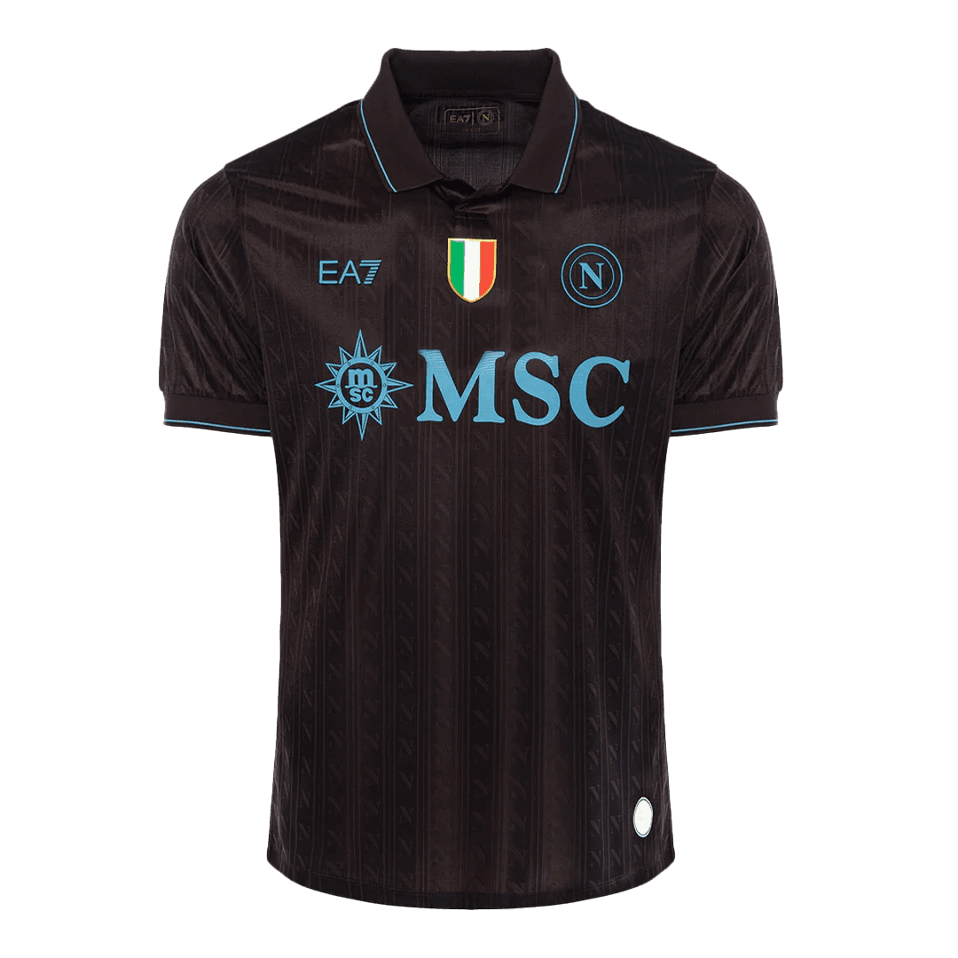 Męska Koszulka Trzecia Wyjazdowa Napoli Wersja Piłkarska 2025/26 - Slim Fit - Topowe Koszulki Pilkarskie Sklep Internetowy