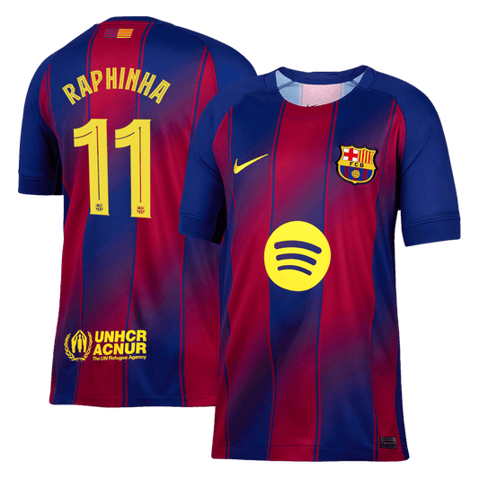 Męska Koszulka Domowa Barcelona RAPHINHA #11 2025/26 - UCL - Topowe Koszulki Pilkarskie Sklep Internetowy