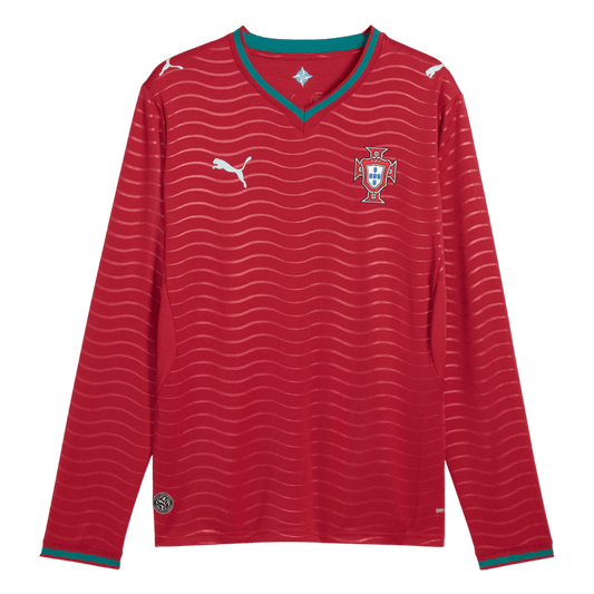 Męska Koszulka Domowa Portugal 2026 z Długim Rękawem - World Cup