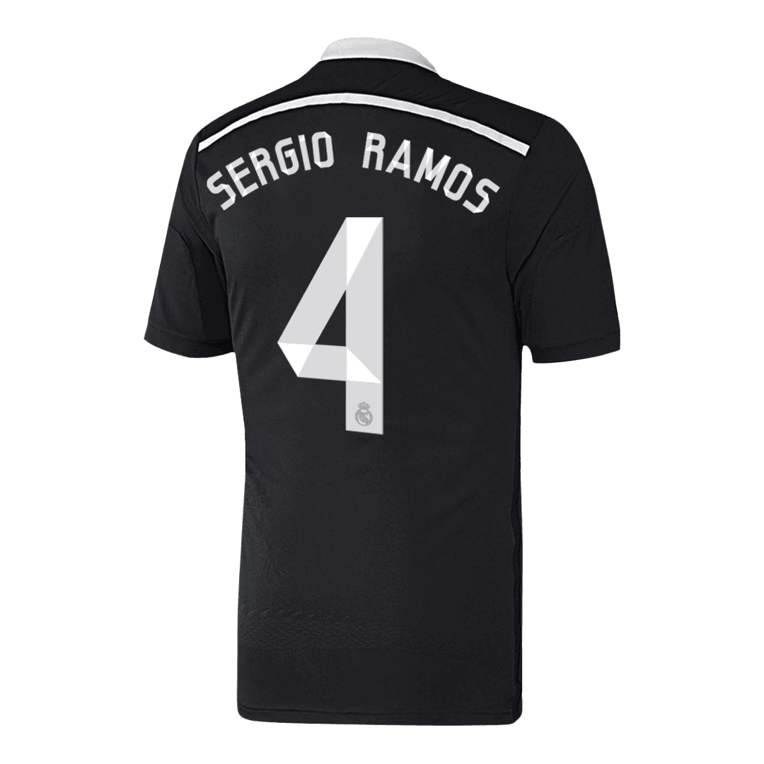 Męska Koszulka Retro Trzecia Wyjazdowa Real Madrid SERGIO RAMOS #4 2014/15 - Topowe Koszulki Pilkarskie Sklep Internetowy