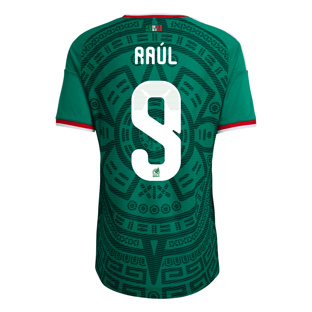 Męska Koszulka Domowa Mexico Raúl #9 Wersja Piłkarska World Cup 2026 - Slim Fit