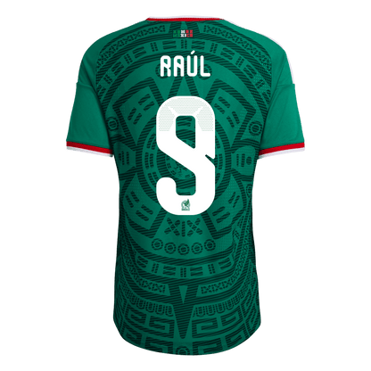 Męska Koszulka Domowa Mexico Raúl #9 Wersja Piłkarska World Cup 2026 - Slim Fit