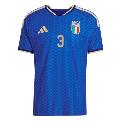 Męska Koszulka Domowa Italy DIMARCO #3 Wersja Piłkarska World Cup 2026 - Slim Fit