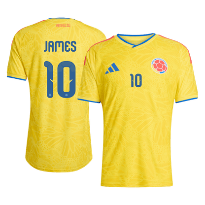 Męska koszulka Kolumbii domowa JAMES #10 wersja zawodnicza – Mundial 2026