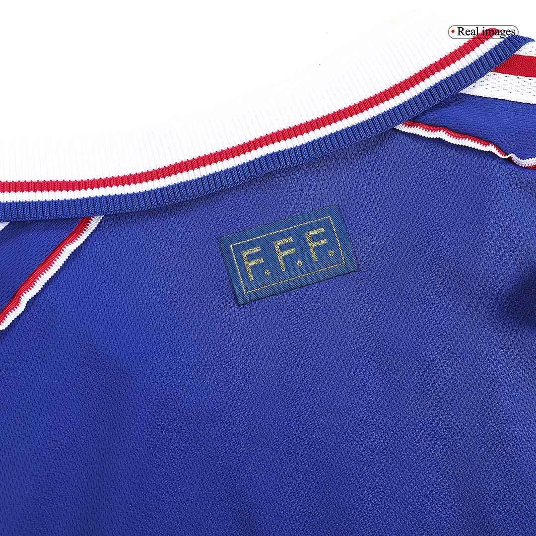 Męska Koszulka Retro Domowa France ZIDANE #10 1998 - World Cup - Topowe Koszulki Pilkarskie Sklep Internetowy