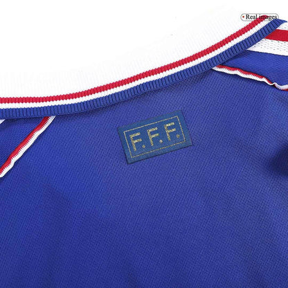 Męska Koszulka Retro Domowa France ZIDANE #10 1998 - World Cup - Topowe Koszulki Pilkarskie Sklep Internetowy