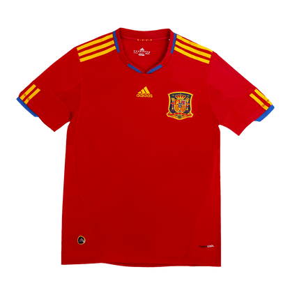 Męska Koszulka Retro Domowa Spain World Cup 2010 - Topowe Koszulki Pilkarskie Sklep Internetowy