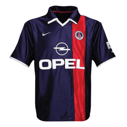 Męska domowa koszulka piłkarska PSG Retro 2001/02 - Topowe Koszulki Pilkarskie Sklep Internetowy