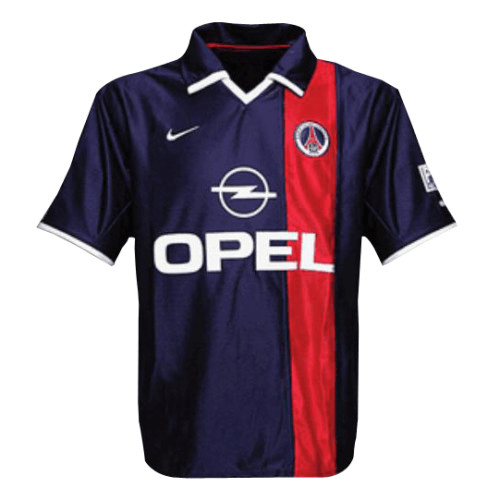 Męska domowa koszulka piłkarska PSG Retro 2001/02 - Topowe Koszulki Pilkarskie Sklep Internetowy