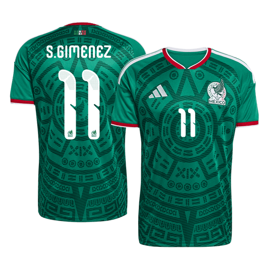 Męska Koszulka Domowa Mexico S.GIMENEZ #11 World Cup 2026