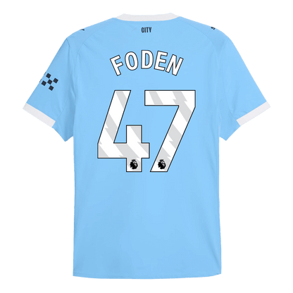 Męska Koszulka Domowa Manchester City FODEN #47 Wersja Piłkarska 2025/26 - Slim Fit - Topowe Koszulki Pilkarskie Sklep Internetowy