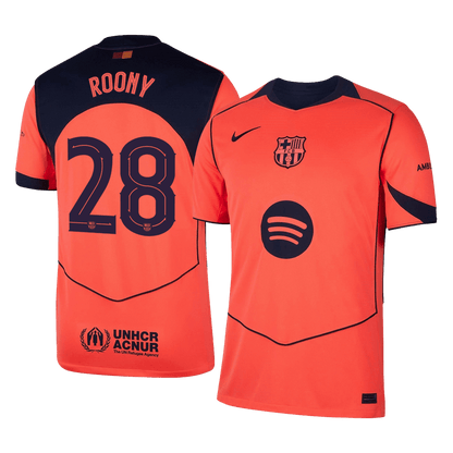 Męska Koszulka Trzecia Wyjazdowa Barcelona ROONY #28 2025/26