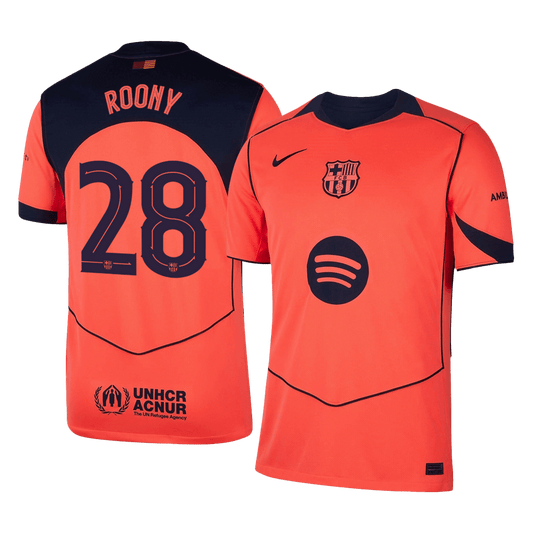 Męska Koszulka Trzecia Wyjazdowa Barcelona ROONY #28 2025/26