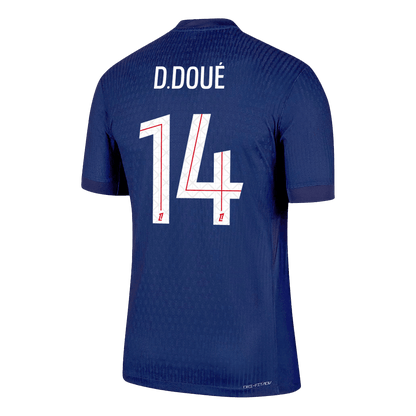 Męska Koszulka Domowa PSG D.DOUÉ #14 Wersja Piłkarska 2025/26 - Slim Fit - Topowe Koszulki Pilkarskie Sklep Internetowy