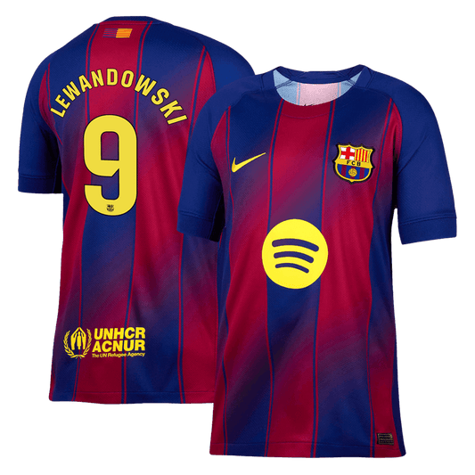 Męska Koszulka Domowa Barcelona LEWANDOWSKI #9 2025/26 - Topowe Koszulki Pilkarskie Sklep Internetowy
