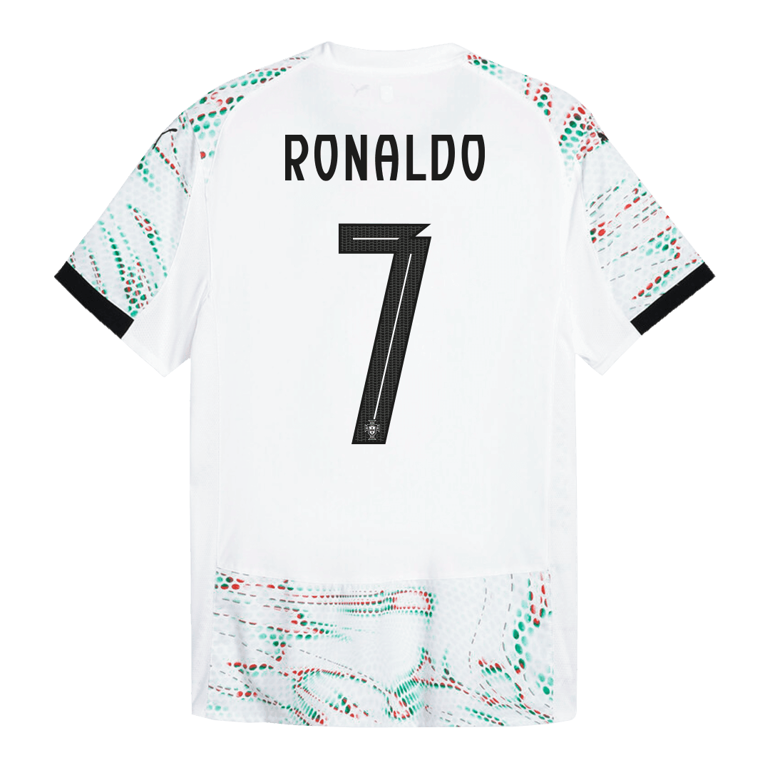 Męska Koszulka Wyjazdowa Portugalia RONALDO #7 Wersja Piłkarska 2025 - Topowe Koszulki Pilkarskie Sklep Internetowy