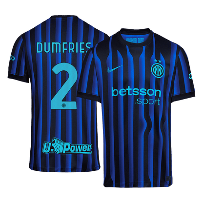 Męska Koszulka Domowa Inter Milan DUMFRIES #2 2025/26 - Topowe Koszulki Pilkarskie Sklep Internetowy