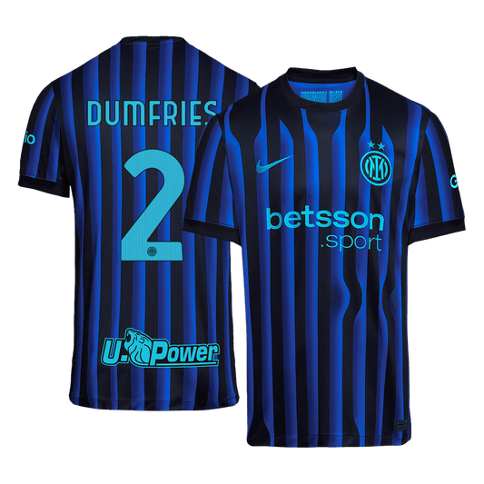 Męska Koszulka Domowa Inter Milan DUMFRIES #2 2025/26 - Topowe Koszulki Pilkarskie Sklep Internetowy