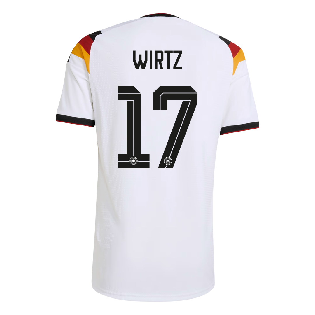 Męska Koszulka Domowa Niemcy WIRTZ #17 Wersja Piłkarska World Cup 2026 - Slim Fit