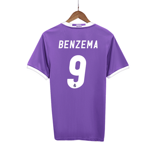 Męska Koszulka Retro Wyjazdowa Real Madrid BENZEMA #9 2016/17 - Topowe Koszulki Pilkarskie Sklep Internetowy
