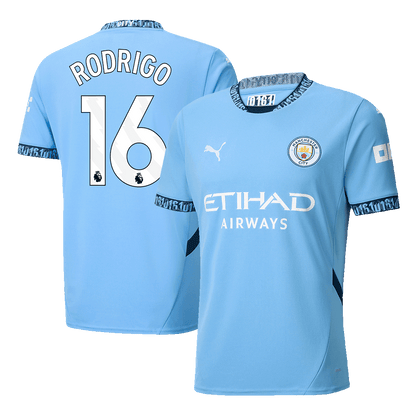 RODRIGO #16 Koszulka piłkarska domowa Manchester City 2024/25 - Topowe Koszulki Pilkarskie Sklep Internetowy