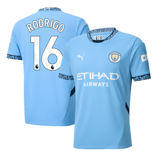 RODRIGO #16 Koszulka piłkarska domowa Manchester City 2024/25 - Topowe Koszulki Pilkarskie Sklep Internetowy