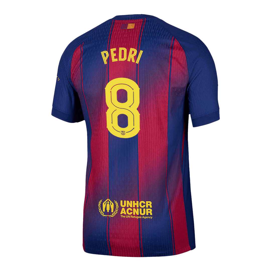 Męska Koszulka Domowa Barcelona PEDRI #8 Wersja Piłkarska 2025/26 - UCL - Slim Fit - Topowe Koszulki Pilkarskie Sklep Internetowy
