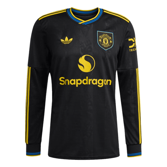 Męska Koszulka Trzecia Wyjazdowa Manchester United 2025/26 z Długim Rękawem