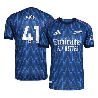 Męska Koszulka Wyjazdowa Arsenal RICE #41 Wersja Piłkarska 2025/26 - Slim Fit