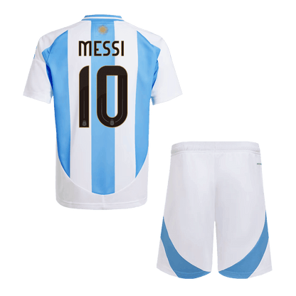 Dziecięcy Zestaw Domowy Argentyna MESSI #10 2024 (Koszulka + Spodenki) - Topowe Koszulki Pilkarskie Sklep Internetowy