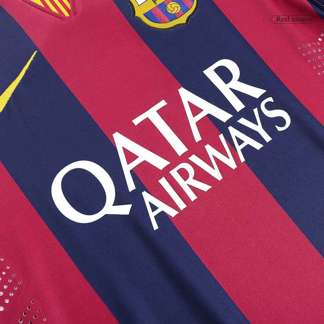 Męska Koszulka Retro NEYMAR JR #11 Barcelona Domowa 2014/15 - Topowe Koszulki Pilkarskie Sklep Internetowy