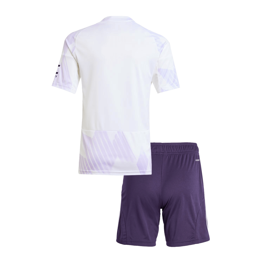 Dziecięcy Zestaw Wyjazdowa Manchester United (Koszulka+Spodenki) 2025/26