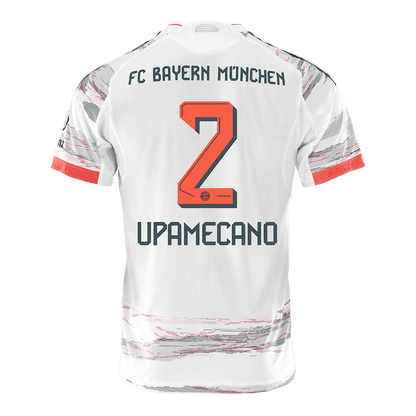 Męska Koszulka Wyjazdowa Bayern Munich UPAMECANO #2 Wersja Piłkarska 2025/26 - Slim Fit - Topowe Koszulki Pilkarskie Sklep Internetowy