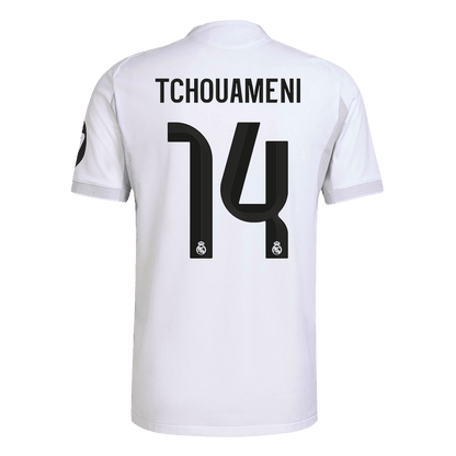 Męska Koszulka Domowa Real Madrid TCHOUAMENI #14 Wersja Piłkarska 2025/26 - Slim Fit - Topowe Koszulki Pilkarskie Sklep Internetowy