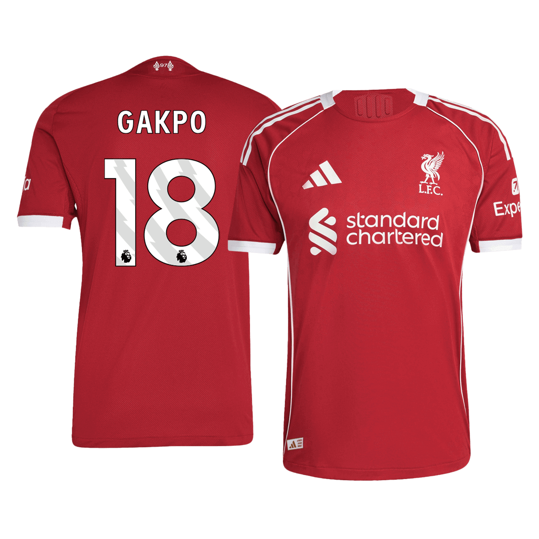 Męska Koszulka Domowa Liverpool GAKPO #18 Wersja Piłkarska 2025/26 - Slim Fit