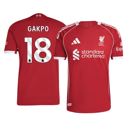 Męska Koszulka Domowa Liverpool GAKPO #18 Wersja Piłkarska 2025/26 - Slim Fit