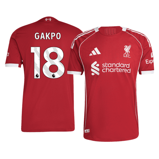 Męska Koszulka Domowa Liverpool GAKPO #18 Wersja Piłkarska 2025/26 - Slim Fit