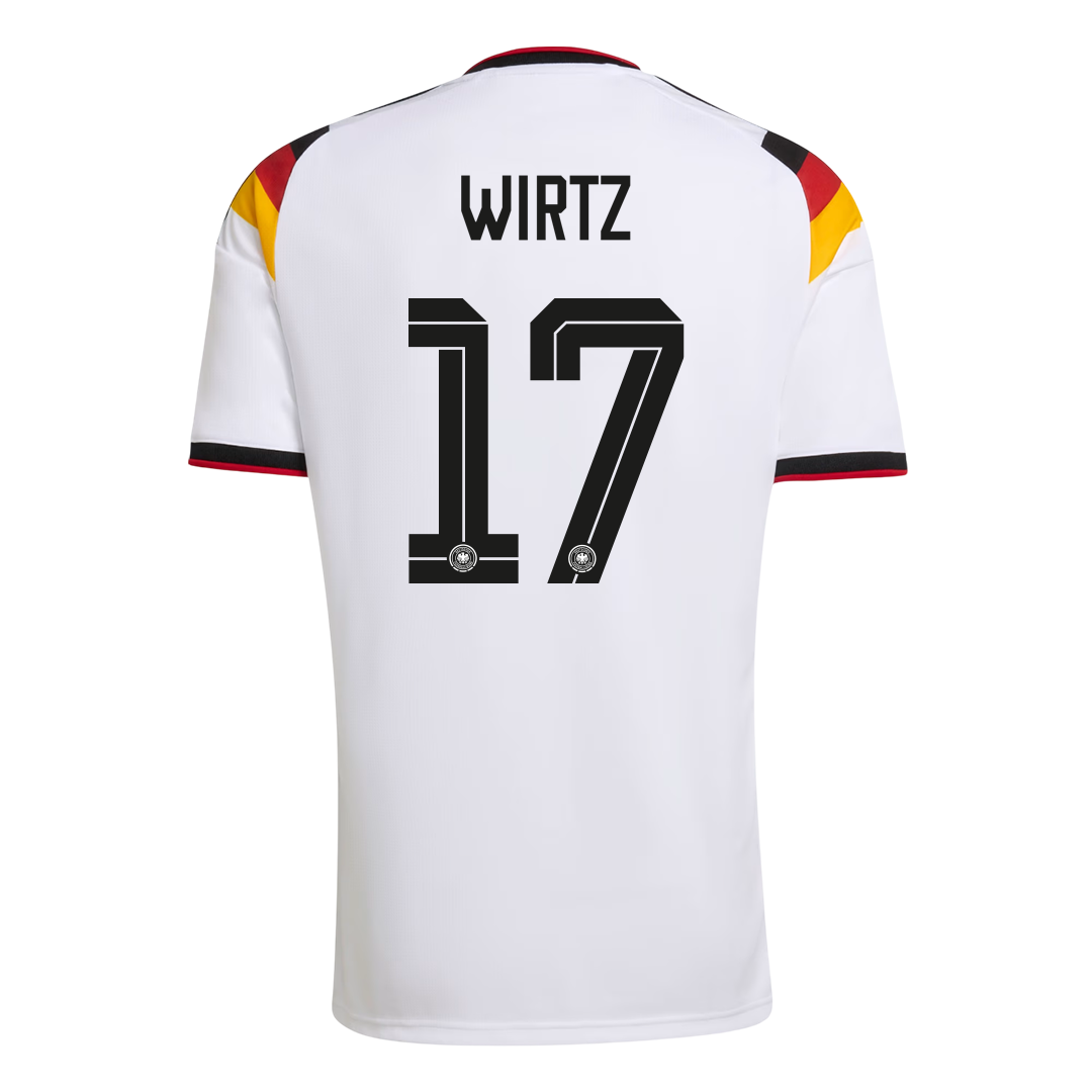 Męska Koszulka Domowa Niemcy WIRTZ #17 World Cup 2026