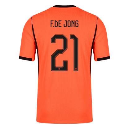 Męska koszulka Holandii domowa F.DE JONG #21 wersja zawodnicza - Mundial 2026