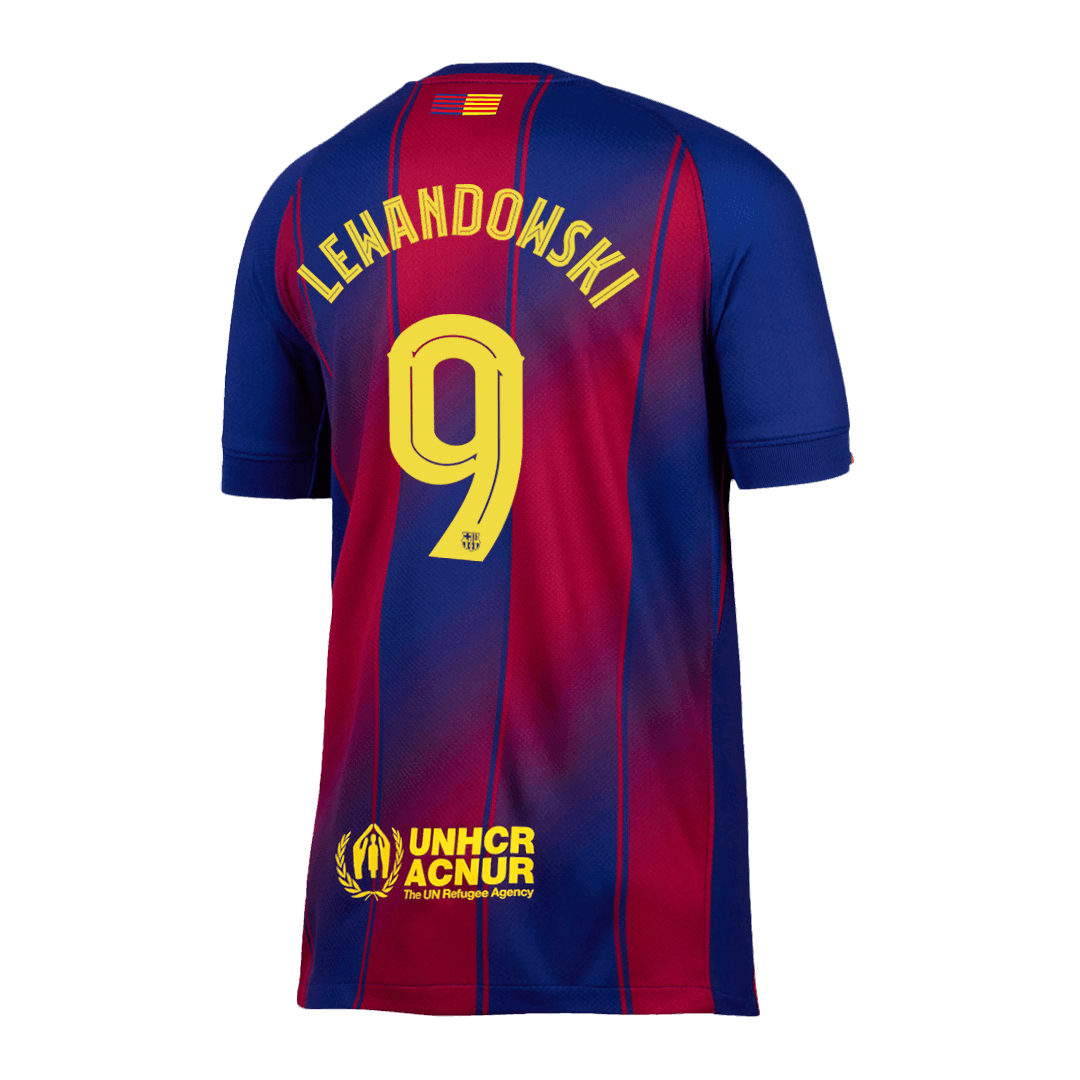 Męska Koszulka Domowa Barcelona LEWANDOWSKI #9 2025/26 - UCL - Topowe Koszulki Pilkarskie Sklep Internetowy