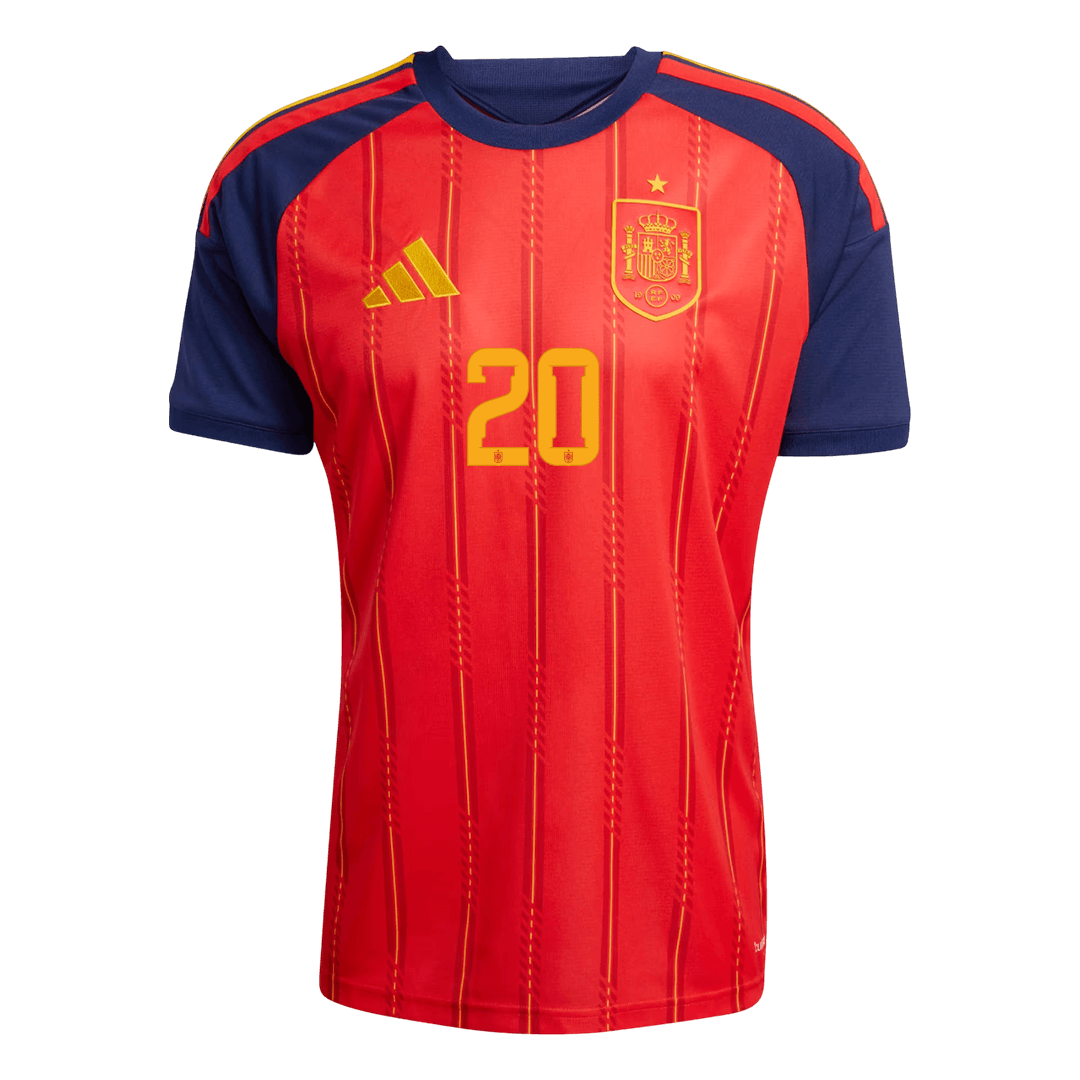 Męska koszulka Hiszpanii domowa PEDRI #20 - Mundial 2026 [PREMIUM]