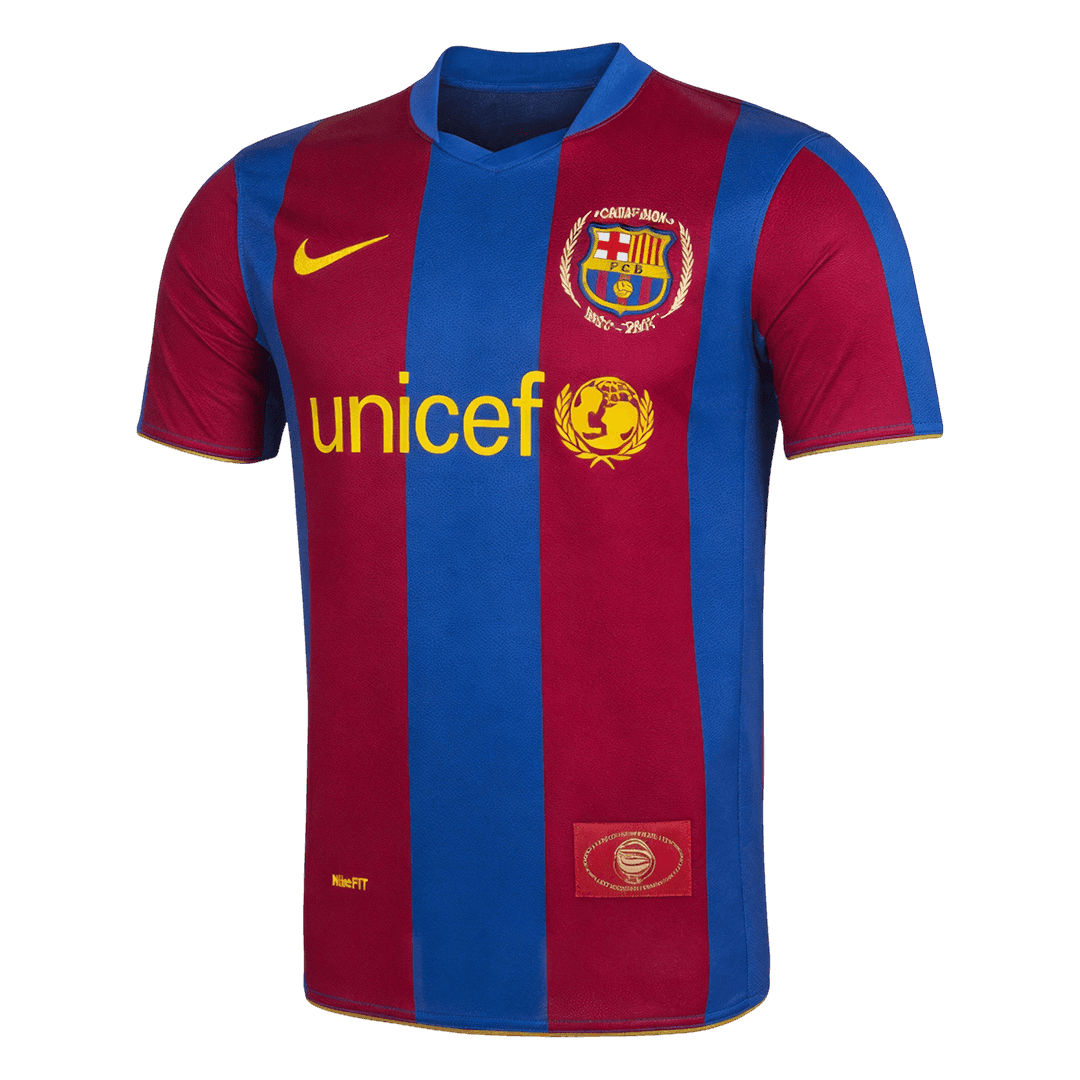 Męska Koszulka Retro Domowa Barcelona 2007/08