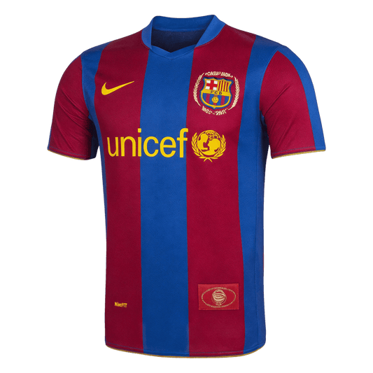 Męska Koszulka Retro Domowa Barcelona 2007/08