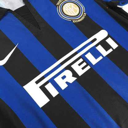 Męska domowa koszulka piłkarska Retro 2007/08 Inter Mediolan - Topowe Koszulki Pilkarskie Sklep Internetowy