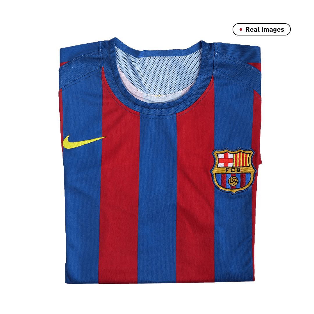 Koszulka Retro Domowa Barcelona 2005/06 - UCL - Topowe Koszulki Pilkarskie Sklep Internetowy