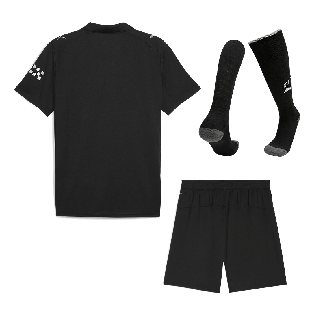 Męski Zestaw Wyjazdowa Manchester City (Koszulka + Spodenki + Skarpety) 2025/26