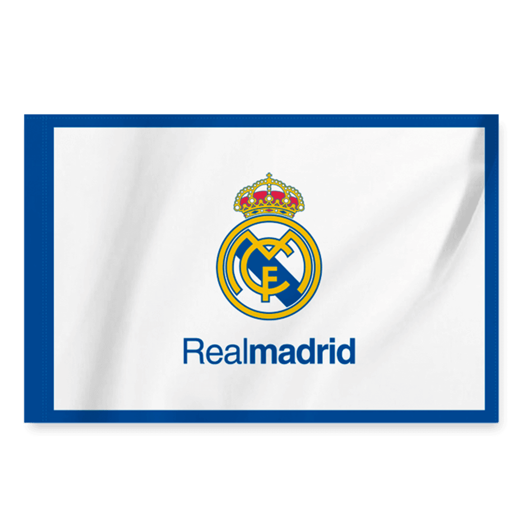 Flaga Real Madrid Biała - Topowe Koszulki Pilkarskie Sklep Internetowy