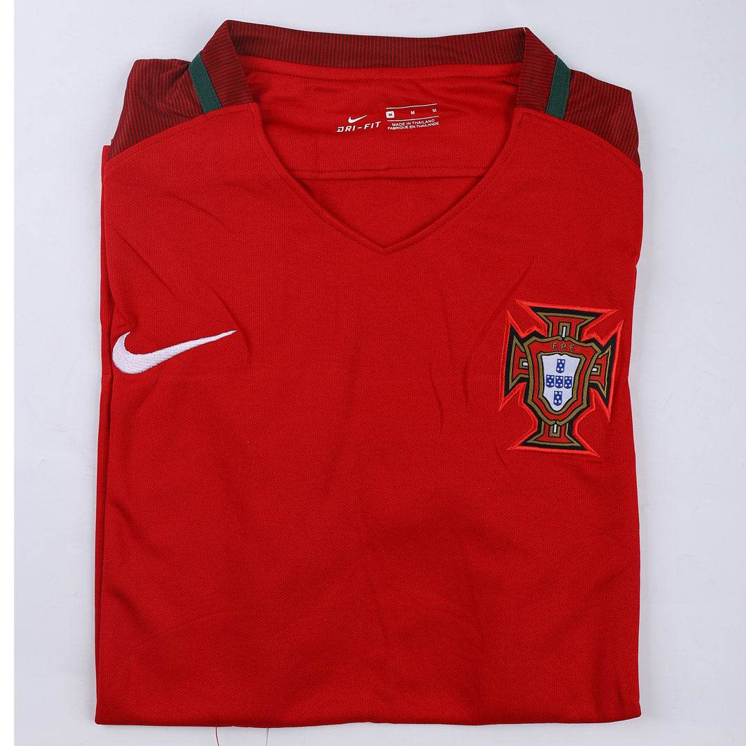 Męska Koszulka Retro Domowa Portugal 2016 - Topowe Koszulki Pilkarskie Sklep Internetowy